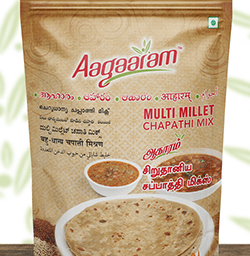 Aagaaram Brand Multi Millet Chapathi Mix Branding & Packaging Design in Erode by Creative Prints thecreativeprints