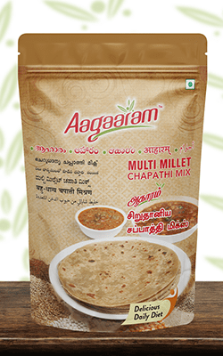 Aagaaram Brand Multi Millet Chapathi Mix Branding & Packaging Design in Erode by Creative Prints thecreativeprints