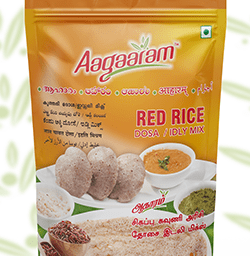 Aagaaram Brand Red Rice Dosa Idly Mix Branding & Packaging Design in Coimbatore by Creative Prints thecreativeprints