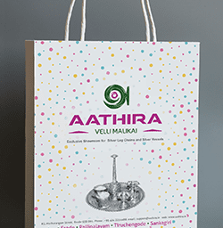 Aathira Jewellery Paper Bag Branding Design Digital Marketing in Chennai by Violet Spark