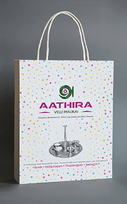 Aathira Jewellery Paper Bag Branding Design Digital Marketing in Chennai by Violet Spark