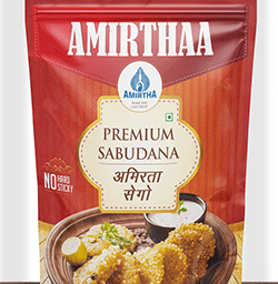 Amirthaa Brand Premium Sabudana Mix Branding & Packaging Design in Attur Namakkal by Violet Spark