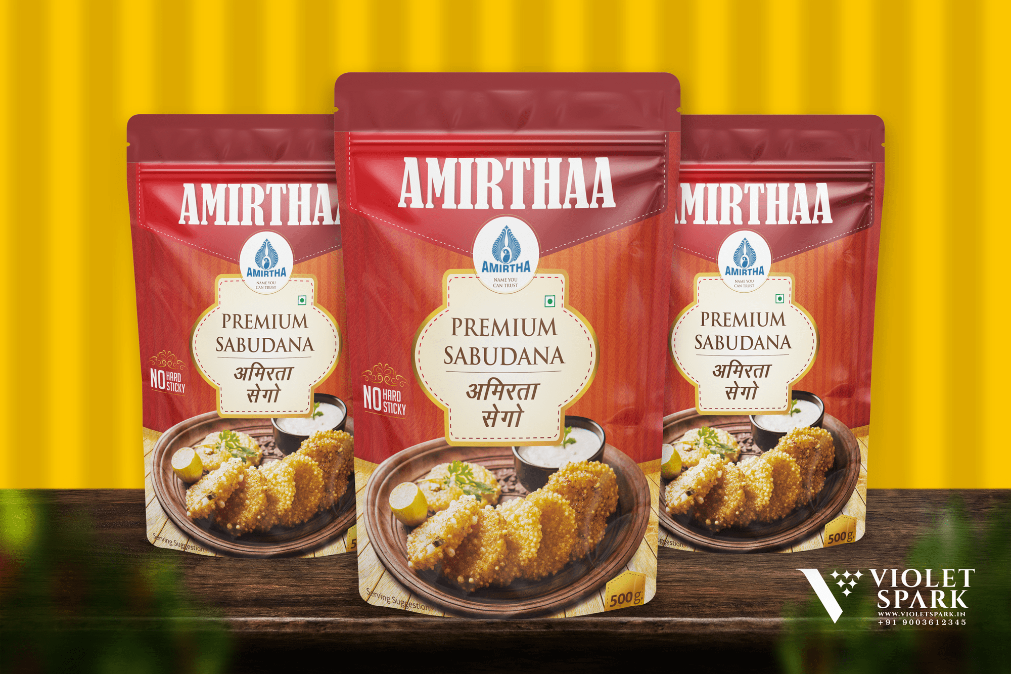Amirthaa Premium Sabudana Branding Design Digital Marketing in Attur by Violet Spark