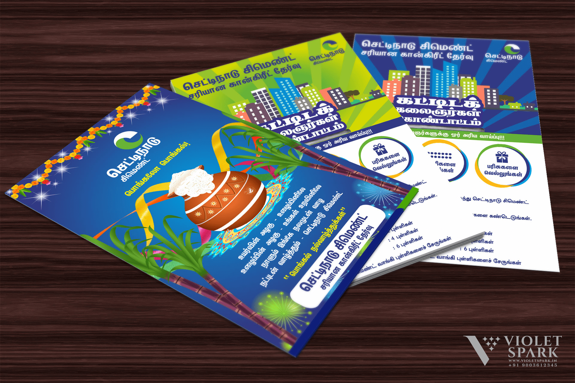 Chettinad Cement Flyers Branding Packaging Design Digital Marketing in Chennai by Violet Spark