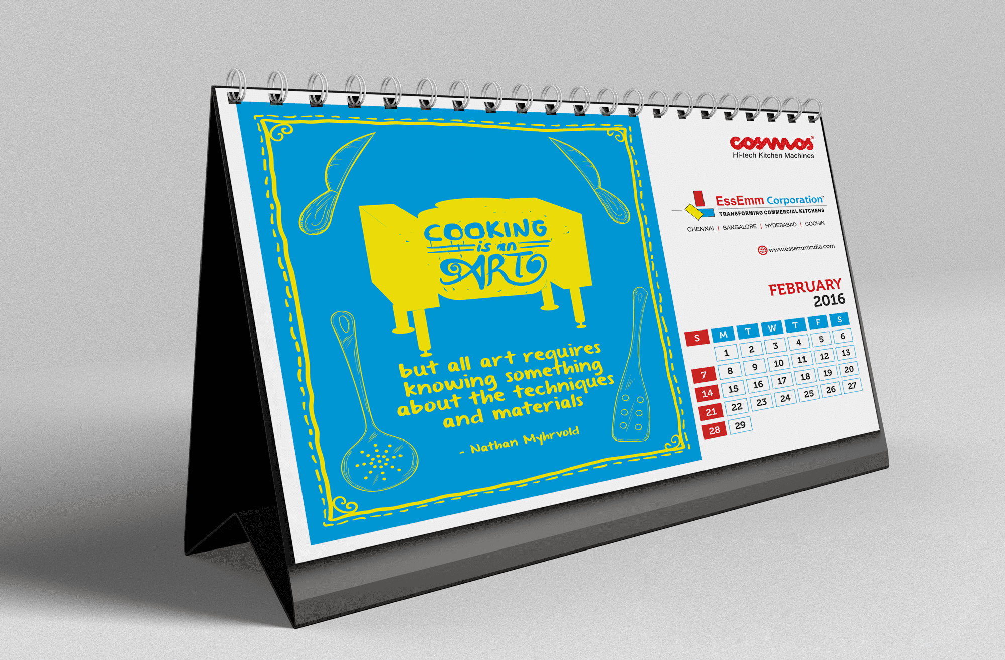 ESSEMM Corporation - letterhead, branding, visiting card, logo design, BROCHURE Design Calendar Branding Design in Erode by Violet Spark