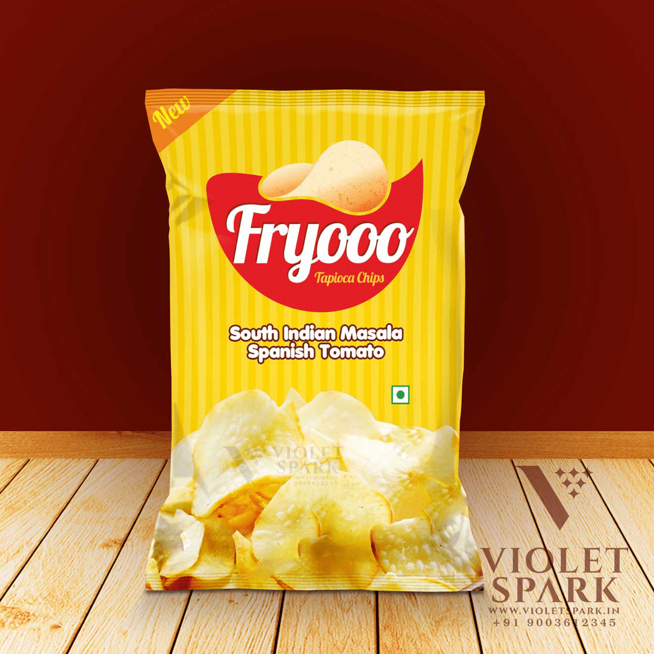 Fryooo Chips Branding & Packaging Design in Erode by Violet Spark