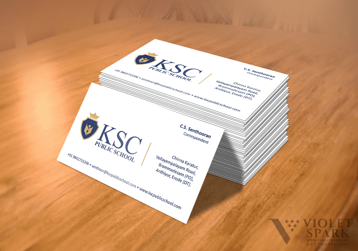 KSC Visiting Card Branding Design Digital Marketing in Anthiyur by Violet Spark