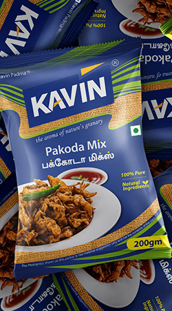 Kavin Pakoda Mix Branding Packaging Design Digital Marketing in Hyderabad by Violet Spark