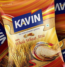 Kavin Whole Wheat Atta Graphic Design, Branding Packaging Design in Anthiyur by Creative Prints thecreativeprints