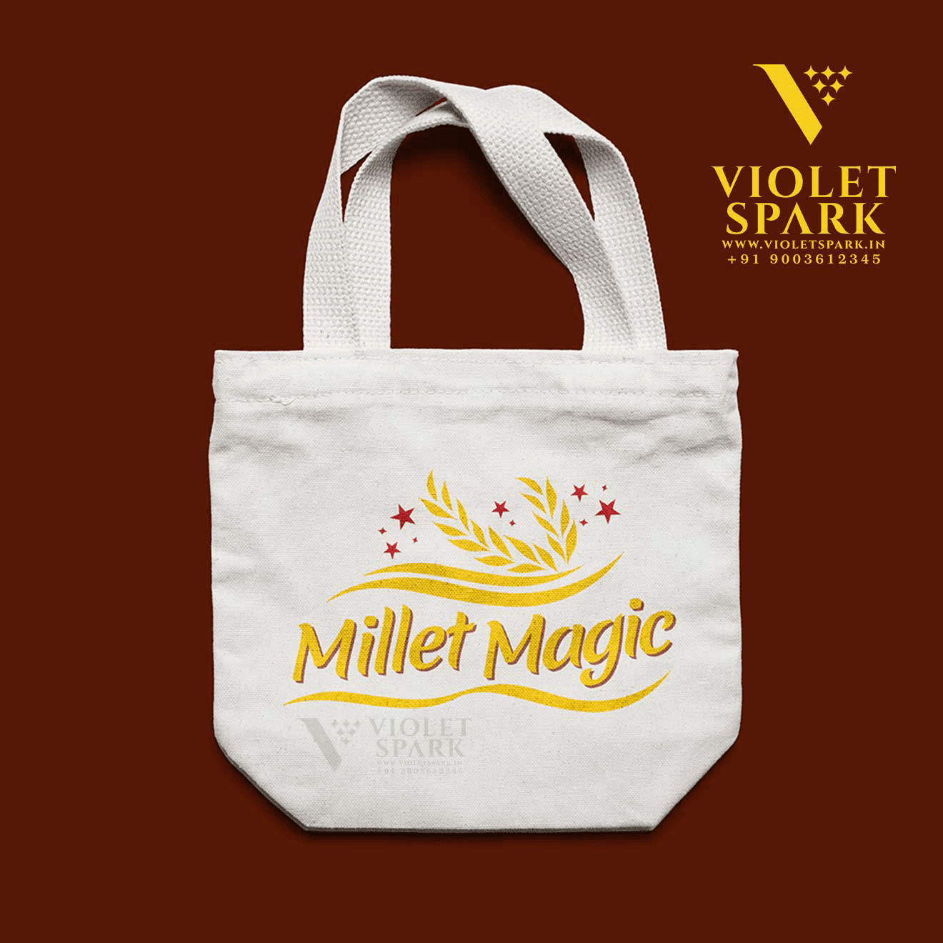 Millet Magic Cotton Bag Graphic Design, Branding Packaging Design in Erode by Creative Prints thecreativeprints