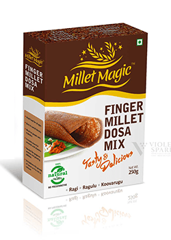 Millet Magic Finer Millet Dosa Mix Graphic Design, Branding Packaging Design in Erode by Creative Prints thecreativeprints