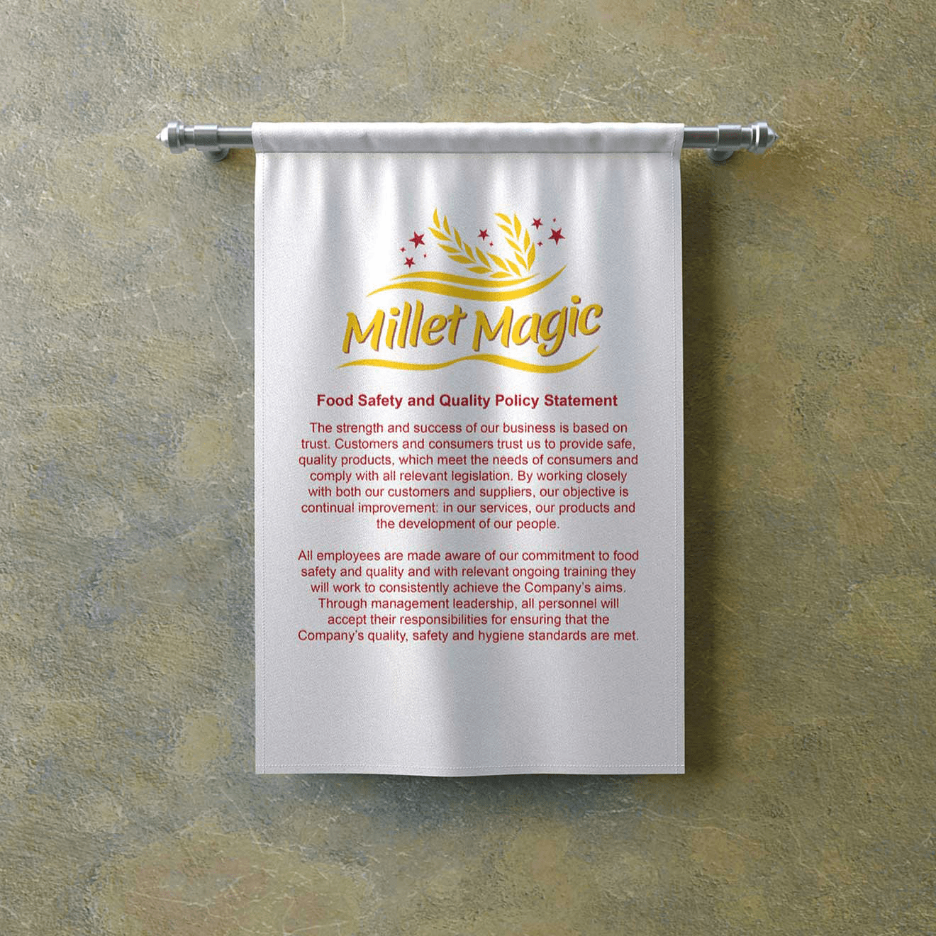 Millet Magic Food Safety and Quality Policy Graphic Design, Branding Packaging Design in Erode by Creative Prints thecreativeprints