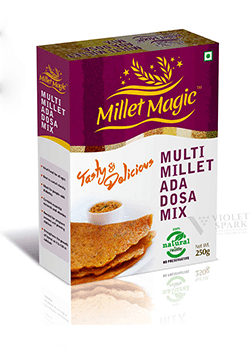Millet Magic Multi Millet Ada Dosa Mix Graphic Design, Branding Packaging Design in Gobichettipalayam by Creative Prints thecreativeprints