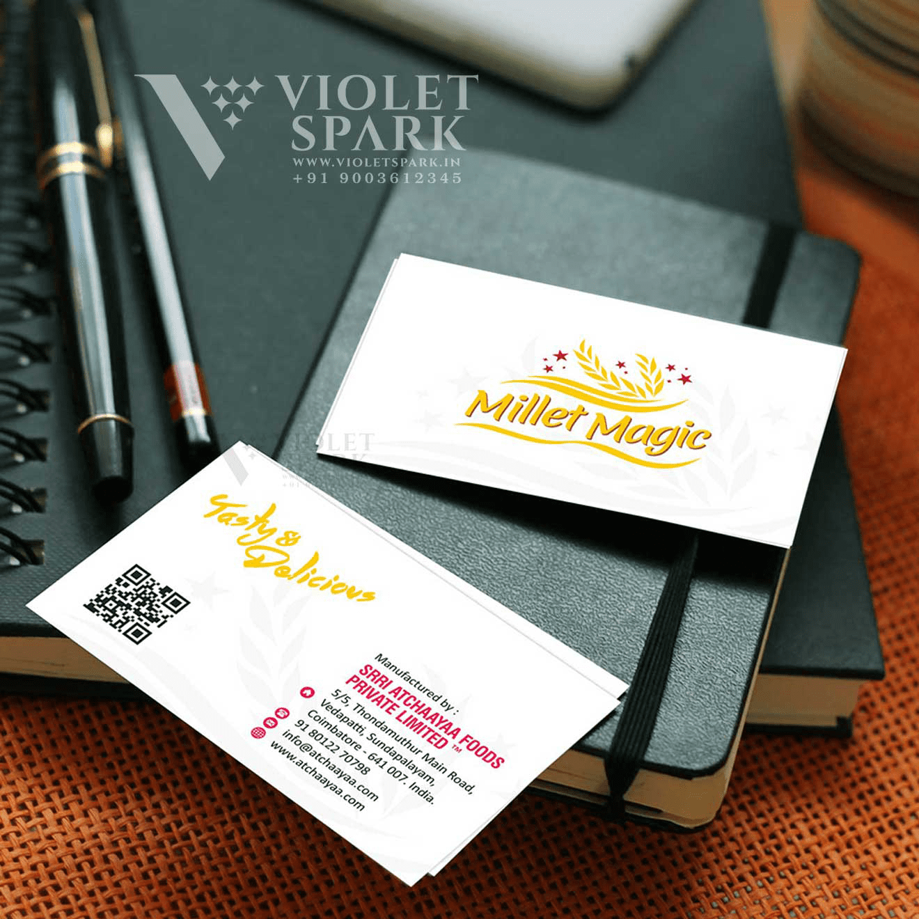 Millet Magic Visiting Card Branding Packaging Design Digital Marketing in Chennai by Violet Spark