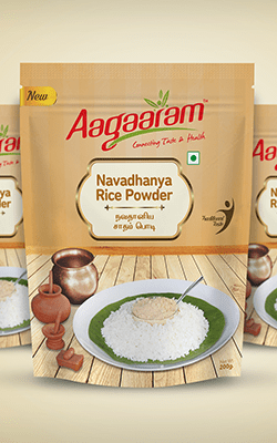 AAGAARAM Brands NAVADHANYA RICE POWDER Branding Packaging Design Digital Marketing in Chennai by Violet Spark