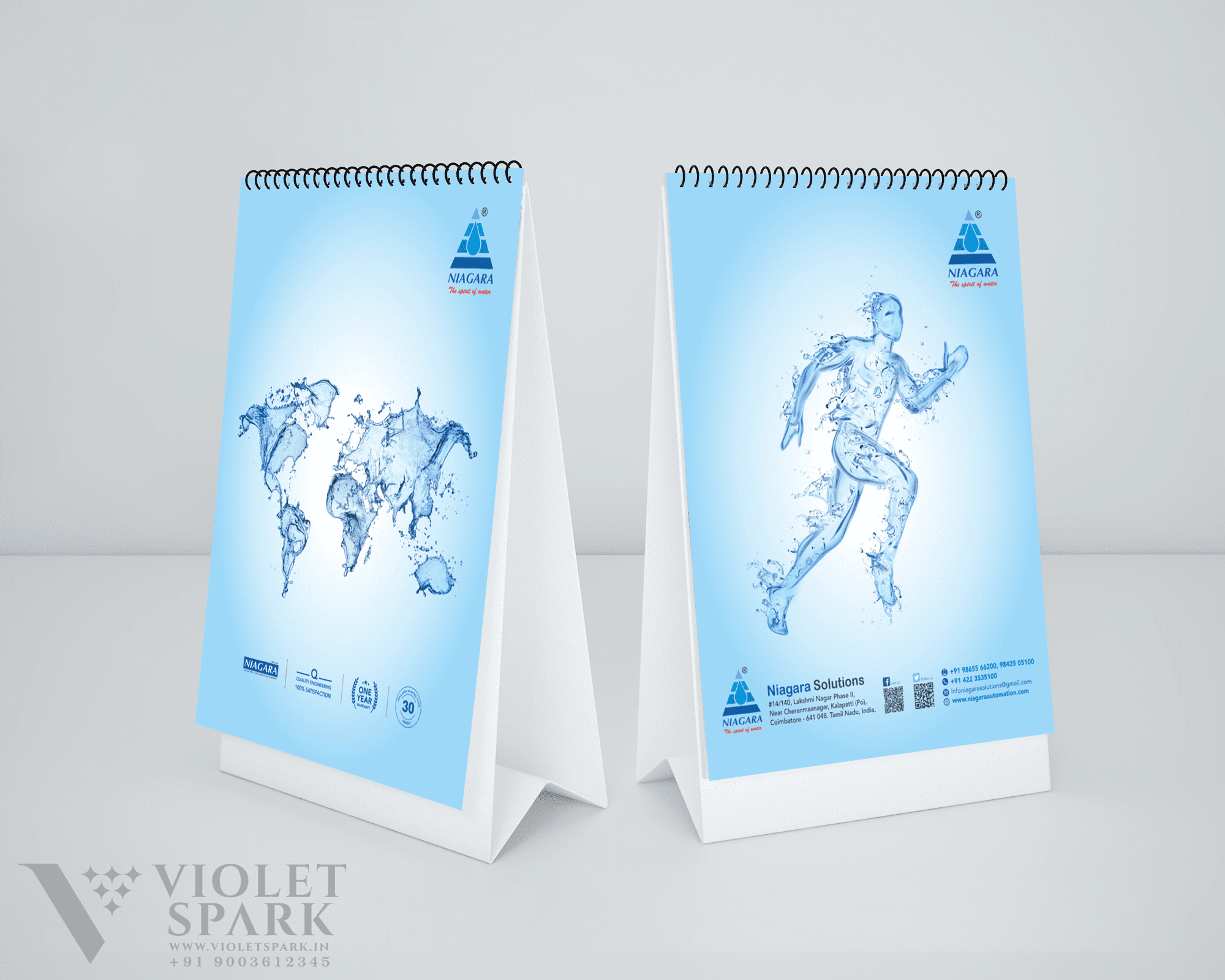 Niagara Solutions Calendar Graphic Design, Branding Packaging Design in Chennai by Creative Prints thecreativeprints