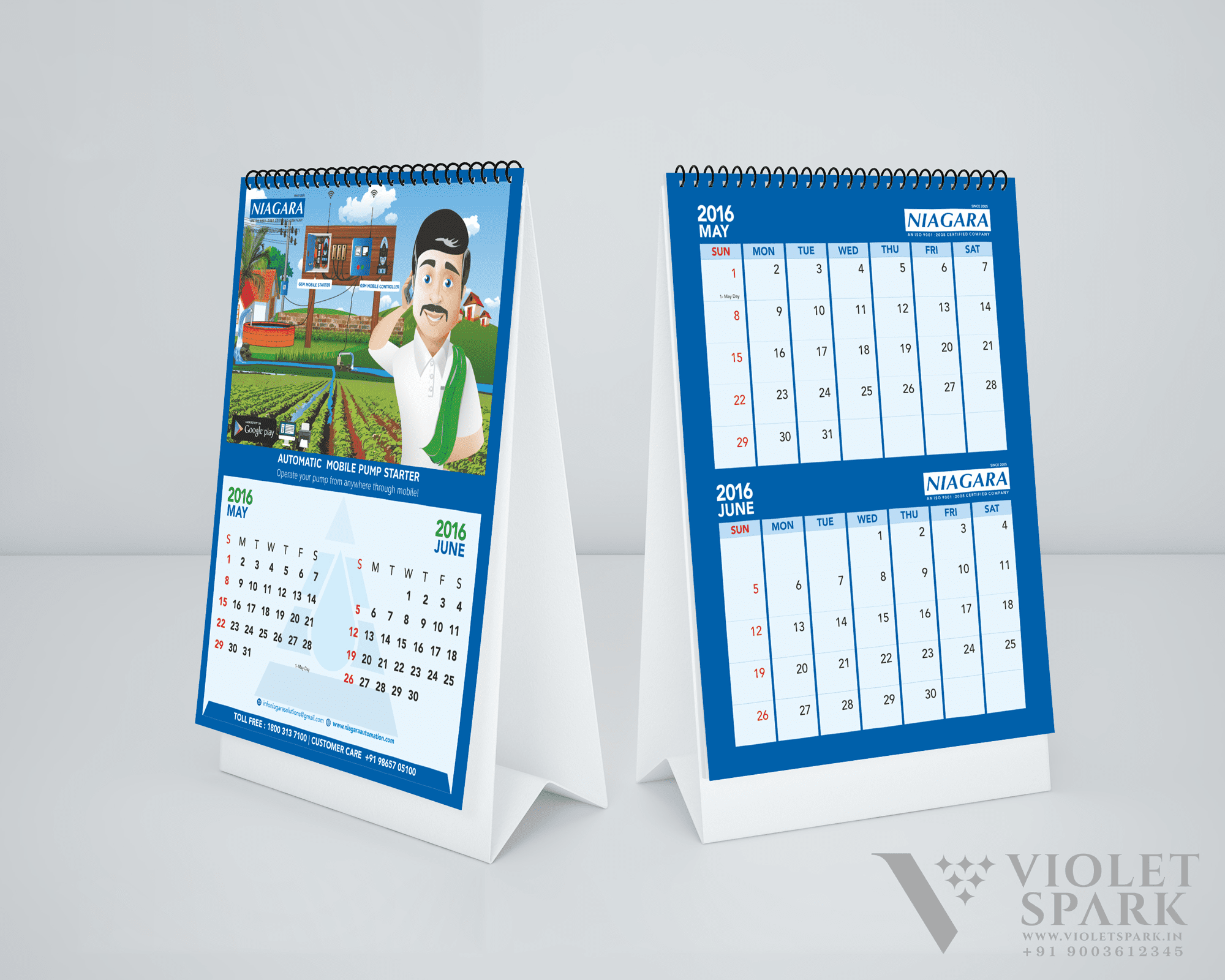 Niagara Solutions Calendar Graphic Design, Branding Packaging Design in Namakkal by Creative Prints thecreativeprints