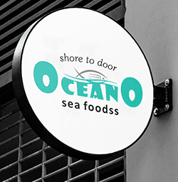 Oceano Sea Food Signboard Branding Design Digital Marketing in Bangalore by Violet Spark