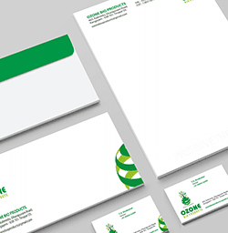 Ozone Bio Products Logo and Stationary Set Branding & Packaging Design in Coimbatore by Creative Prints thecreativeprints