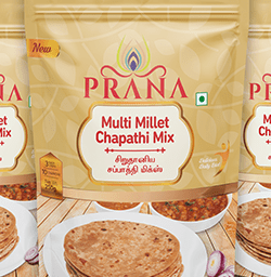 Prana Millet Chapathi Mix Branding Packaging Design Digital Marketing in Kolkatta by Violet Spark