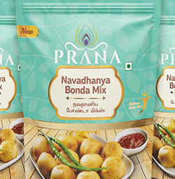 Prana Navadhaya Bonda Mix Branding Packaging Design Digital Marketing in Coimbatore by Violet Spark