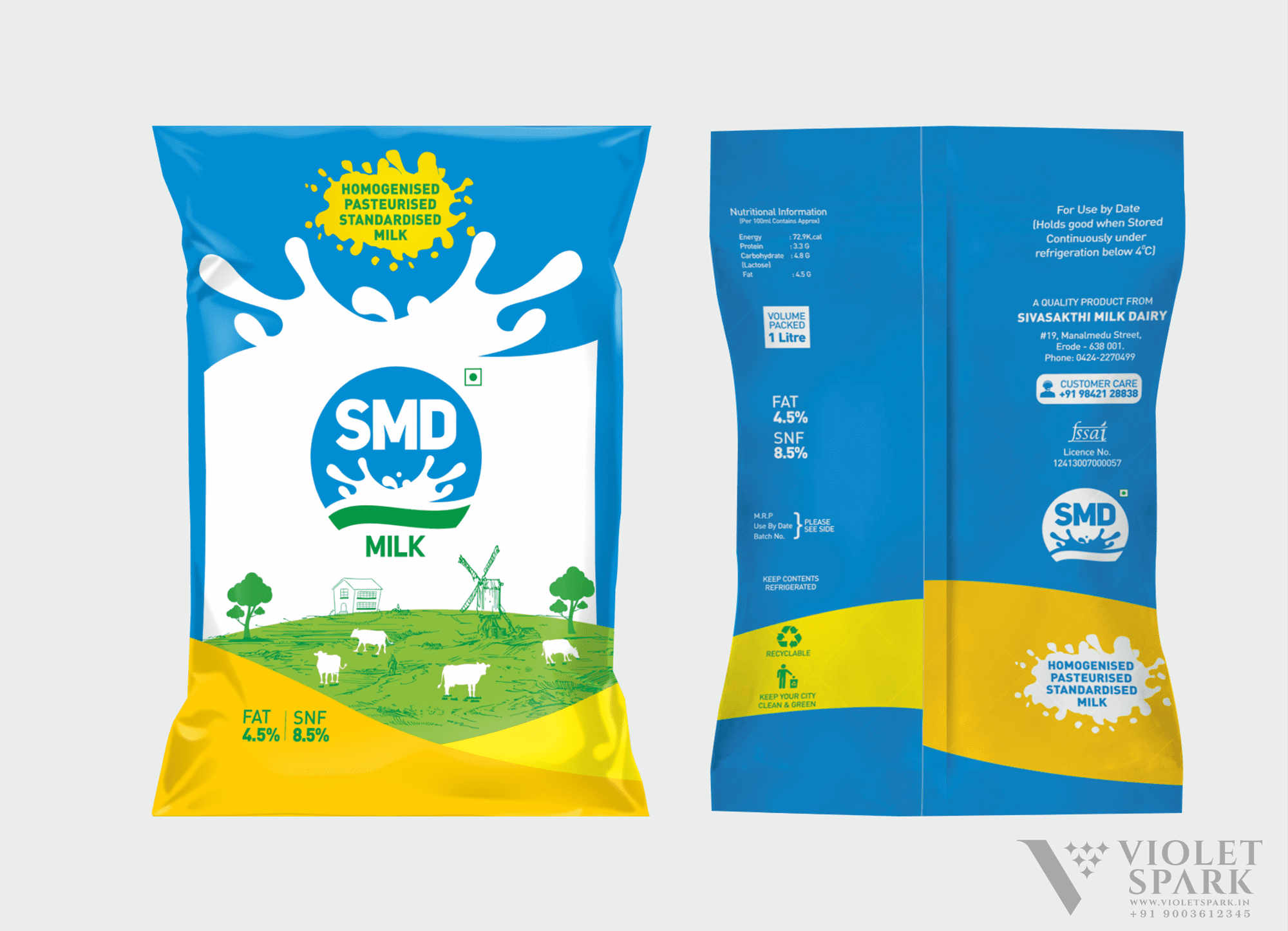 SMD Siva Sakthi Milk Dairy Branding Packaging Design Digital Marketing in Karur by Violet Spark