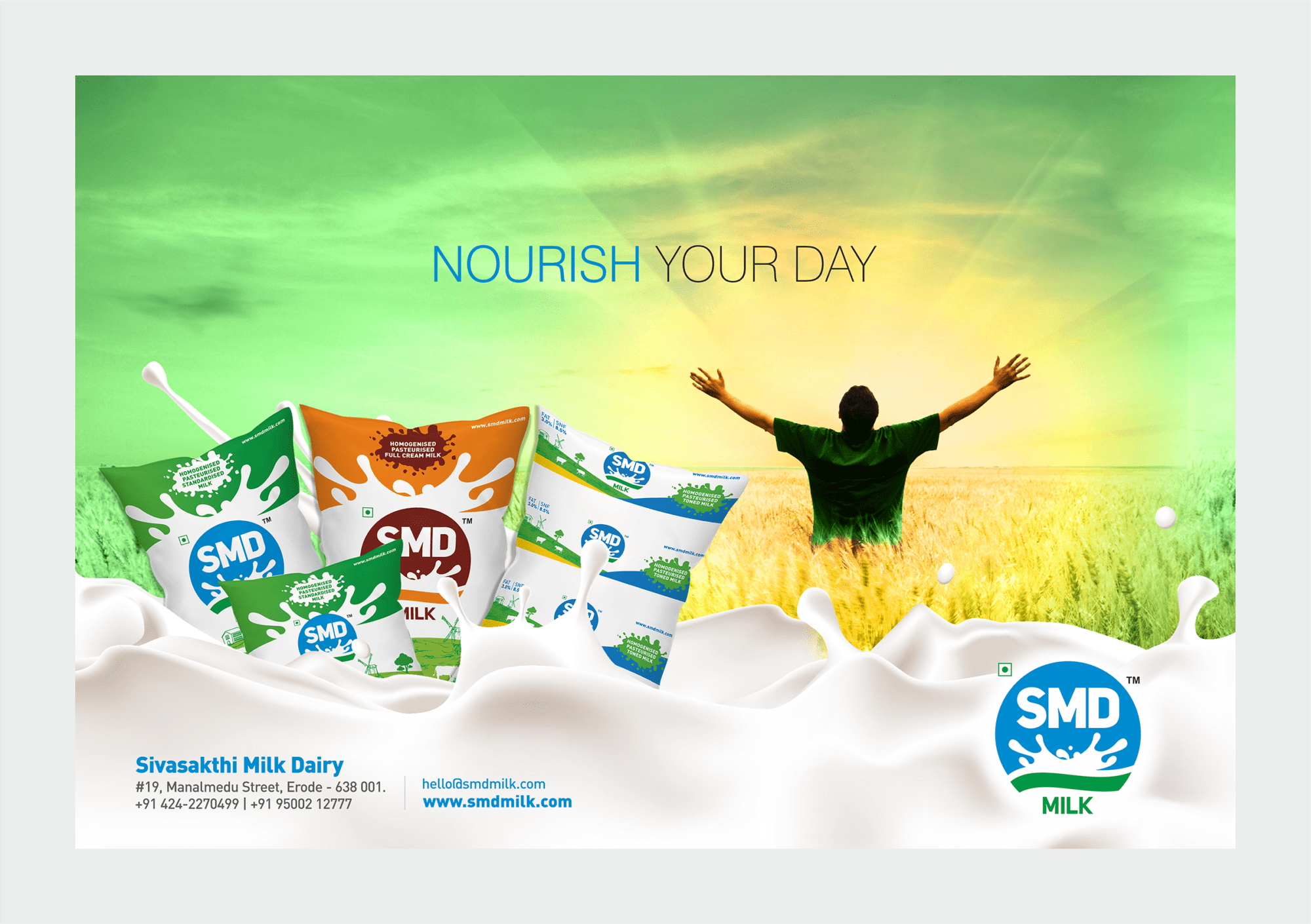 SMD Siva Sakthi Milk Dairy Erode Poster Design by Creative Prints thecreativeprints