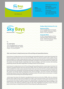 Skybays Stationery Set Branding & Packaging Design in Bangalore by Creative Prints thecreativeprints