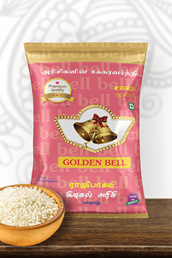 Golden Bell Brand Rajabhogam Rice Branding & Packaging Design in Erode by Creative Prints thecreativeprints