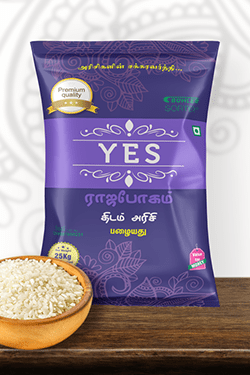 Yes Brand Rajabhogam Rice Branding & Packaging Design in Chennai by Creative Prints thecreativeprints