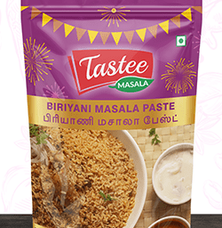 Tastee Masala Brands Biriyani Masala Paste Branding and Packaging Design in Chennai by Creative Prints thecreativeprints