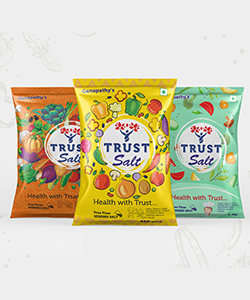 Trust Brand Salt Branding and Packaging Design in Coimbatore by Creative Prints thecreativeprints