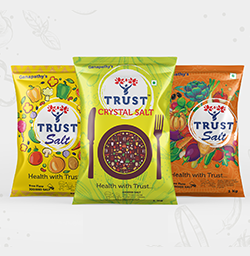 Trust Brand Salt Packaging Design in Karur by Violet Spark