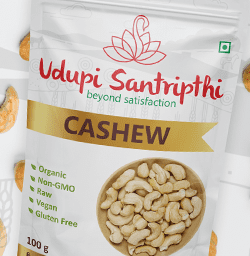 Udupi Santripthi Cashew Branding Packaging Design Digital Marketing in Coorg by Creative Prints thecreativeprints