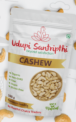 Udupi Santripthi Cashew Branding Packaging Design Digital Marketing in Coorg by Creative Prints thecreativeprints