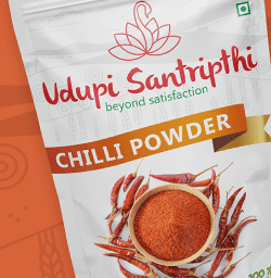 Udupi Santripthi Chilli Powder Branding Packaging Design Digital Marketing in Coimbatore by Creative Prints thecreativeprints