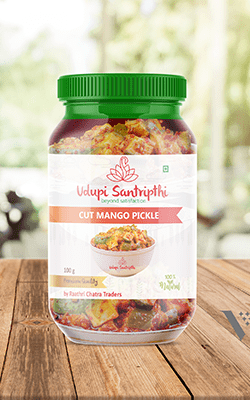 Udupi Santripthi Cut Mango Pickle Branding Packaging Design Digital Marketing in Hderabad by Violet Spark