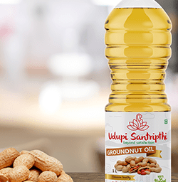 Udupi Santripthi Groundnut Oil Branding Packaging Design Digital Marketing in Coimbatore by Violet Spark