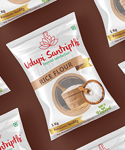 Udupi Santripthi Rice Flour Branding Packaging Design Digital Marketing in Chennai by Creative Prints thecreativeprints