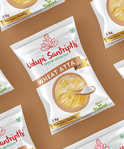 Udupi Santripthi Wheat Flour Branding Packaging Design Digital Marketing in Chennai by Creative Prints thecreativeprints