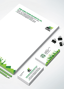 Zigma Global Environ Solutions Pvt Ltd Stationary Set Branding & Packaging Design in Erode by Creative Prints thecreativeprints