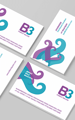 B3 Visiting Card, Business Card Design Branding Design Digital Marketing in Chennai by Violet Spark